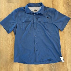 Eddie Bauer Men’s Short Sleeve Outdoor Shirt Navy Size Large NWT EB007166